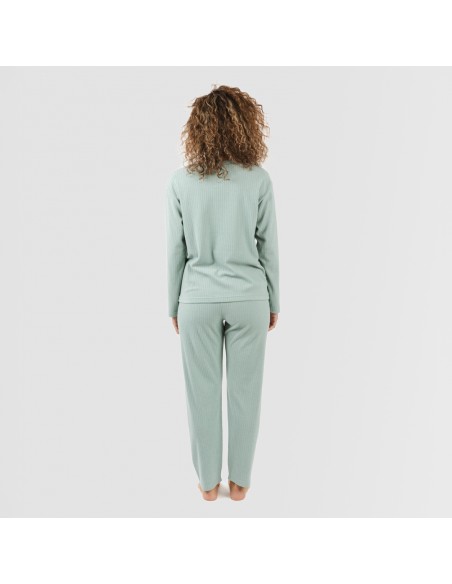 Pijama canalé Raya ancha lisa pijamas-largos-de-mujer