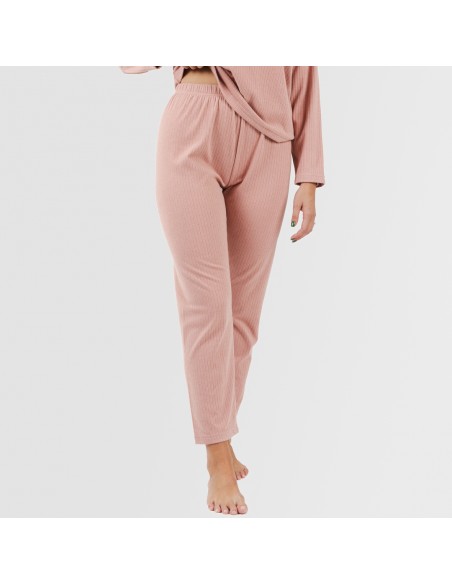 Pijama canalé Raya ancha lisa pijamas-largos-de-mujer