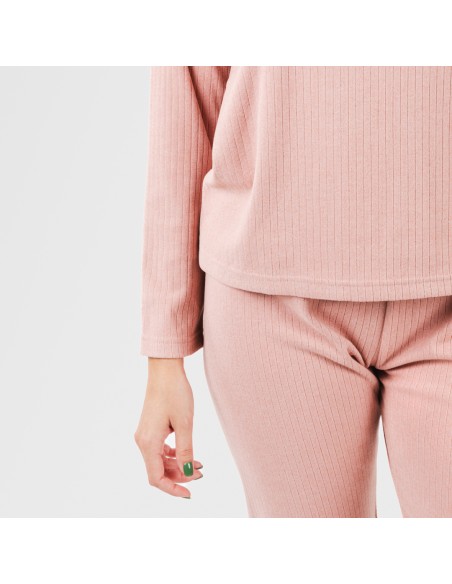 Pijama canalé Raya ancha lisa pijamas-largos-de-mujer