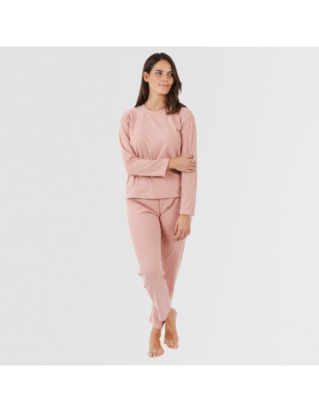 Pijama canalé Raya ancha lisa pijamas-largos-de-mujer