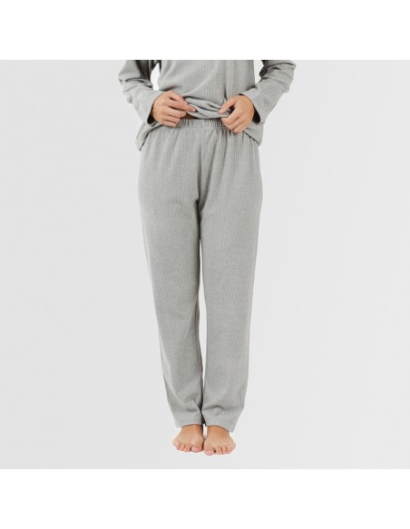 Pijama canalé Raya ancha lisa pijamas-largos-de-mujer