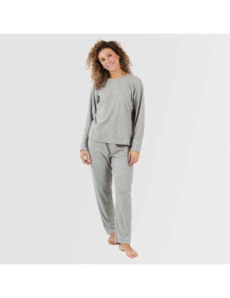 Pijama canalé Raya ancha lisa pijamas-largos-de-mujer