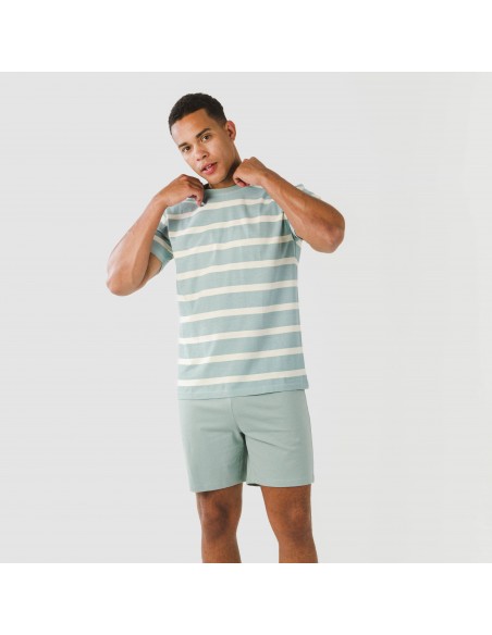 Pijama corto algodón hombre Raya Arellano verde agua pijamas-cortos-hombre