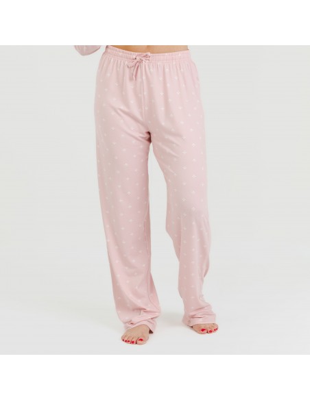 Pijama largo mujer soft Embera rosa palo pijamas-largos-de-mujer