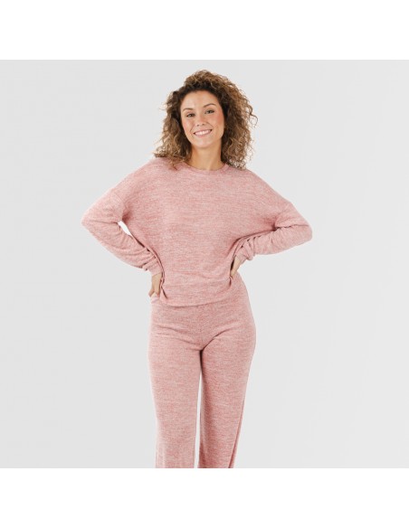 Pijama angorina liso pijamas-largos-de-mujer