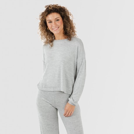 Pijama angorina liso pijamas-largos-de-mujer