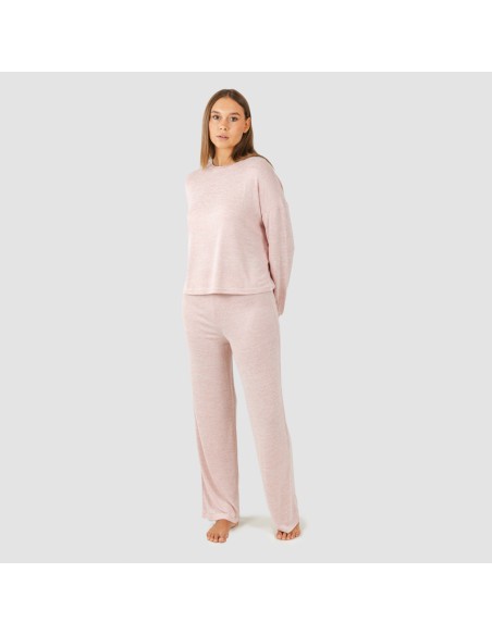 Pijama angorina liso pijamas-largos-de-mujer