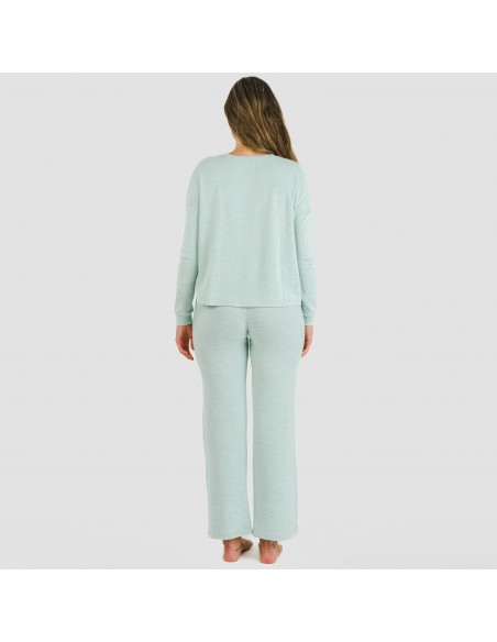 Pijama angorina liso pijamas-largos-de-mujer