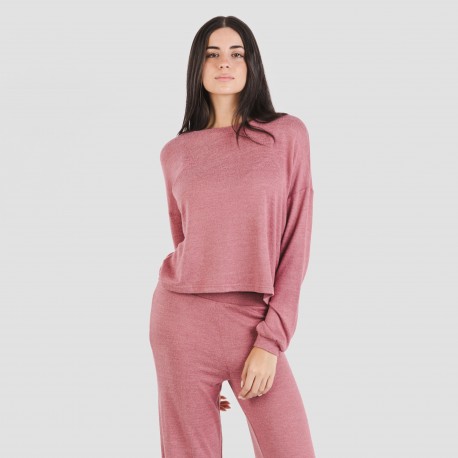 Pijama angorina liso pijamas-largos-de-mujer