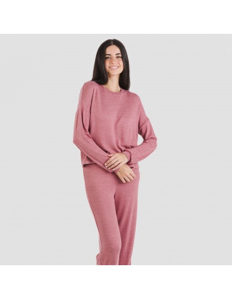 Pijama angorina liso pijamas-largos-de-mujer