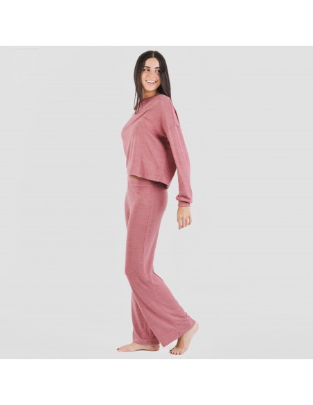 Pijama angorina liso pijamas-largos-de-mujer