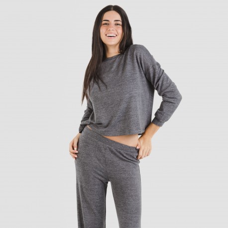 Pijama angorina liso pijamas-largos-de-mujer