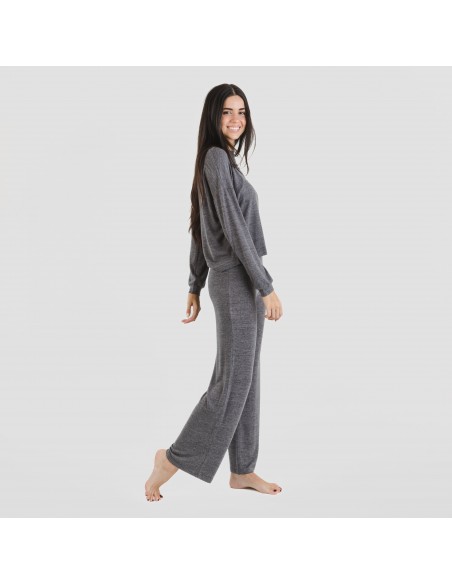 Pijama angorina liso pijamas-largos-de-mujer