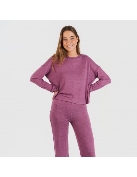 Pijama angorina liso pijamas-largos-de-mujer