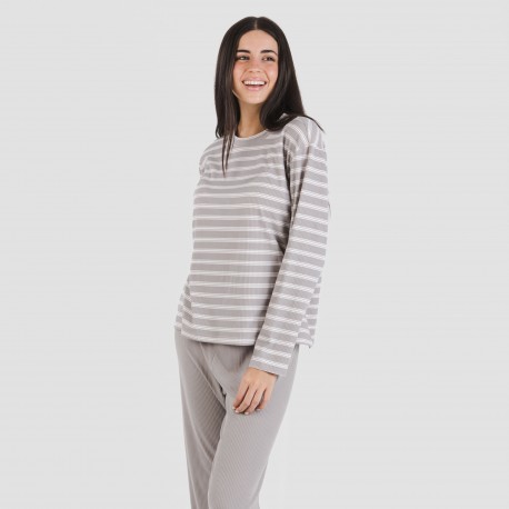 Pijama Canalé Bicolor pijamas-largos-de-mujer