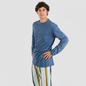 Pijama largo algodón hombre... 2
