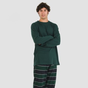 Pijama largo algodón hombre... 2