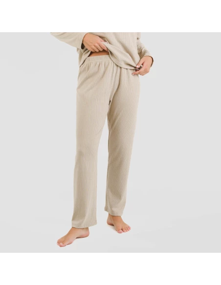 Pijama canalé Raya ancha lisa pijamas-largos-de-mujer