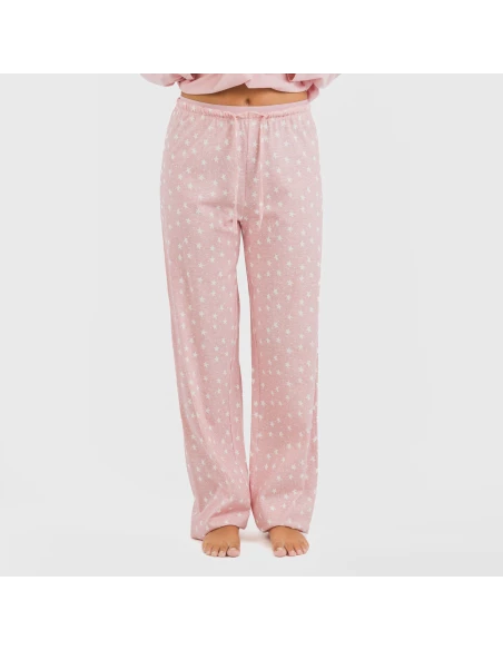 Pijama largo algodón Kim rosa pijamas-largos-de-mujer