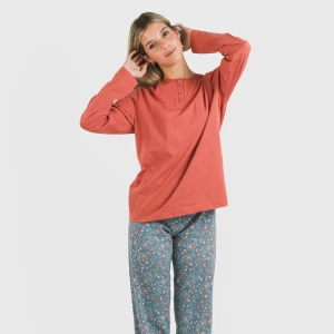 Pijama largo algodón...