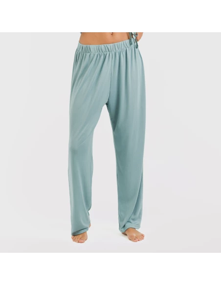 Pijama largo Secret mujer Cuadro Guima indigo pijamas-largos-de-mujer