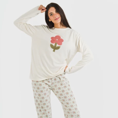 Pijama polar Tulina natural pijamas-de-invierno-de-mujer