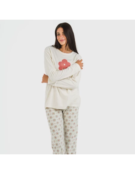 Pijama polar Tulina natural pijamas-de-invierno-de-mujer