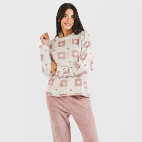 Pijama coral Aurora rosa pijamas-de-invierno-de-mujer