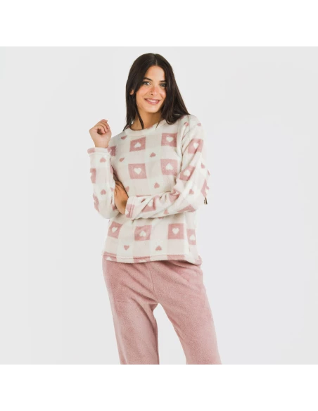 Pijama coral Aurora rosa pijamas-de-invierno-de-mujer