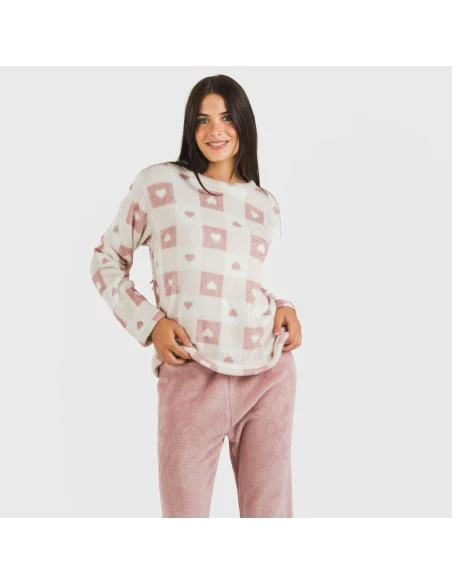 Pijama coral Aurora rosa pijamas-de-invierno-de-mujer