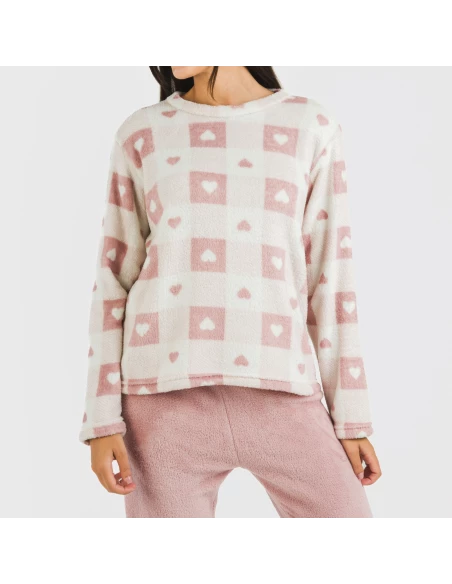 Pijama coral Aurora rosa pijamas-de-invierno-de-mujer