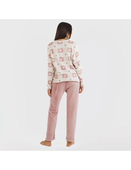 Pijama coral Aurora rosa pijamas-de-invierno-de-mujer