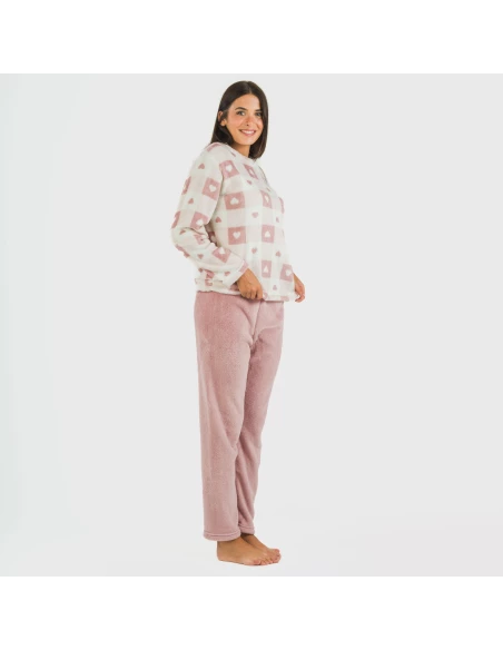 Pijama coral Aurora rosa pijamas-de-invierno-de-mujer