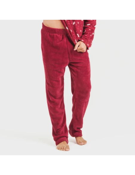 Pijama coral hombre Cody burdeos pijamas-largos-hombre