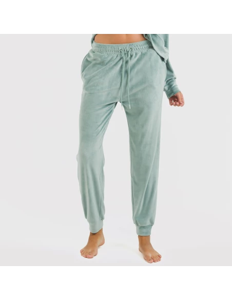 Pijama largo Velvet liso pijamas-de-invierno-de-mujer