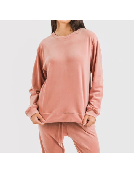 Pijama largo Velvet liso pijamas-de-invierno-de-mujer