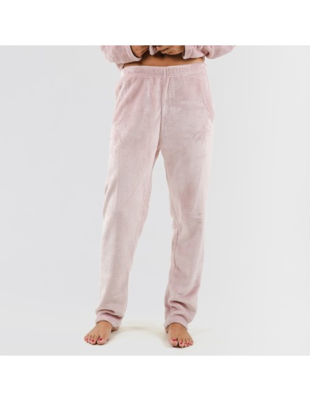 Pijama terciopelo liso pijamas-de-invierno-de-mujer