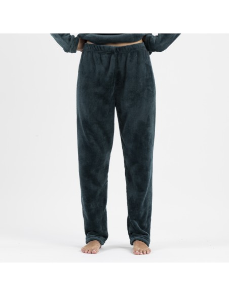 Pijama terciopelo liso pijamas-de-invierno-de-mujer