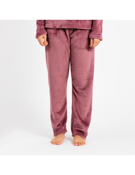 Pijama terciopelo liso pijamas-de-invierno-de-mujer