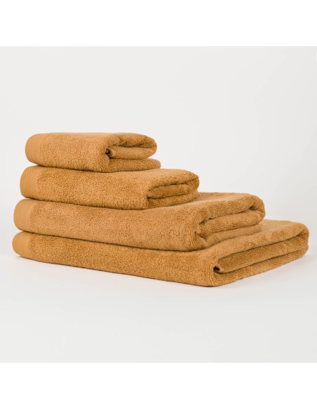 Toalla de baño 400gr Doble rizo ocre toallas-400-450