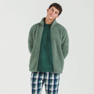 Sudadera sherpa hombre lisa 2