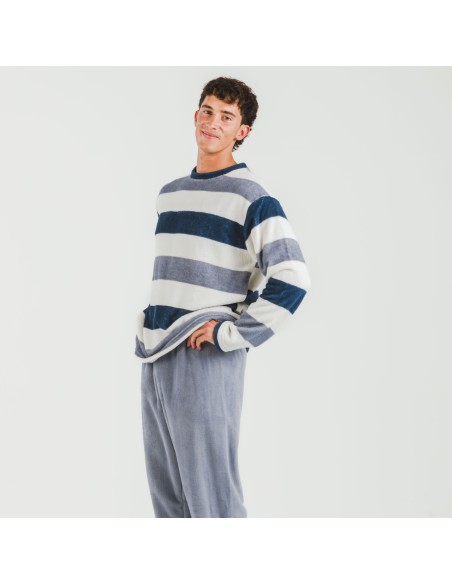 Pijama coral hombre Raya Alejo indigo pijamas-largos-hombre