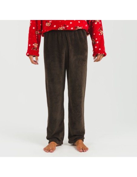 Pijama coral hombre Rodolfo rojo pijamas-largos-hombre