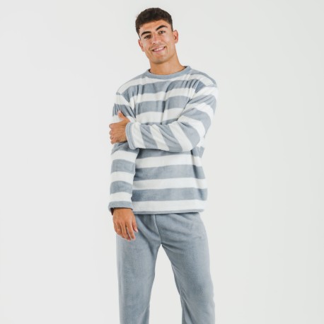 Pijama coral hombre Raya Vinia indigo pijamas-largos-hombre