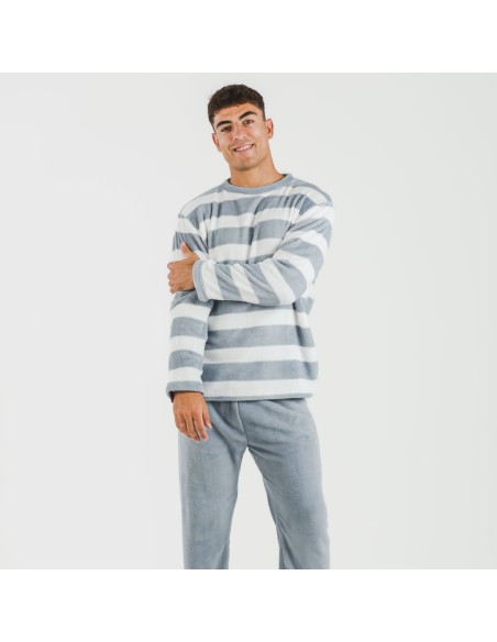 Pijama coral hombre Raya Vinia indigo pijamas-largos-hombre