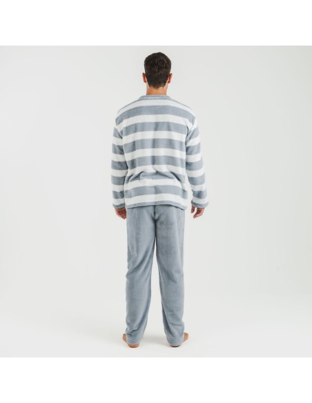 Pijama coral hombre Raya Vinia indigo pijamas-largos-hombre