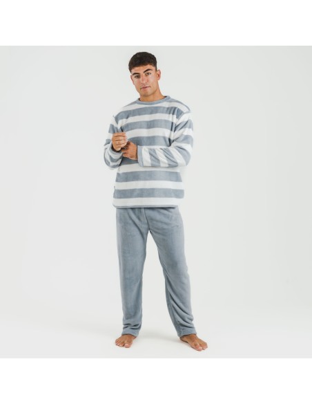 Pijama coral hombre Raya Vinia indigo pijamas-largos-hombre