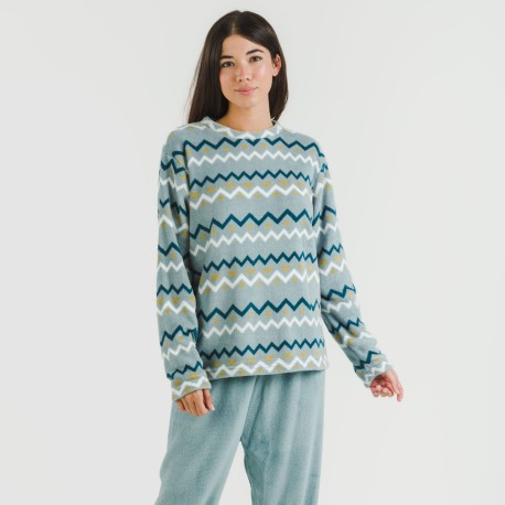 Pijama coral Beraun agua marina pijamas-de-invierno-de-mujer