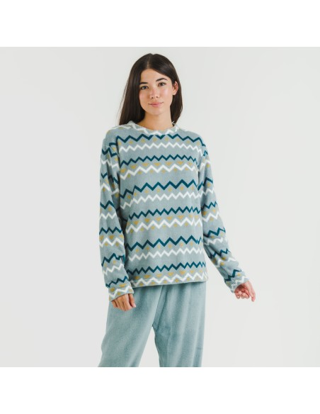 Pijama coral Beraun agua marina pijamas-de-invierno-de-mujer