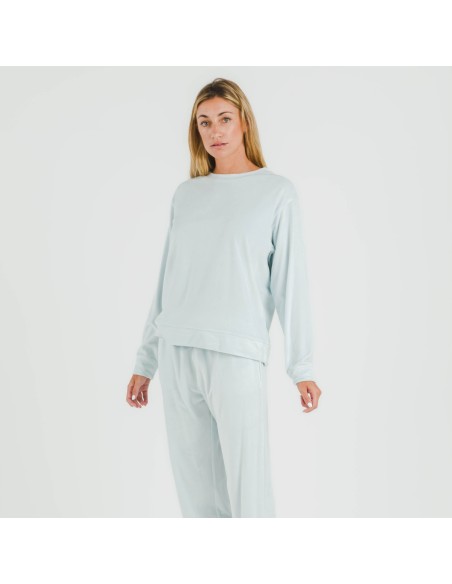 Pijama largo Velvet liso pijamas-de-invierno-de-mujer